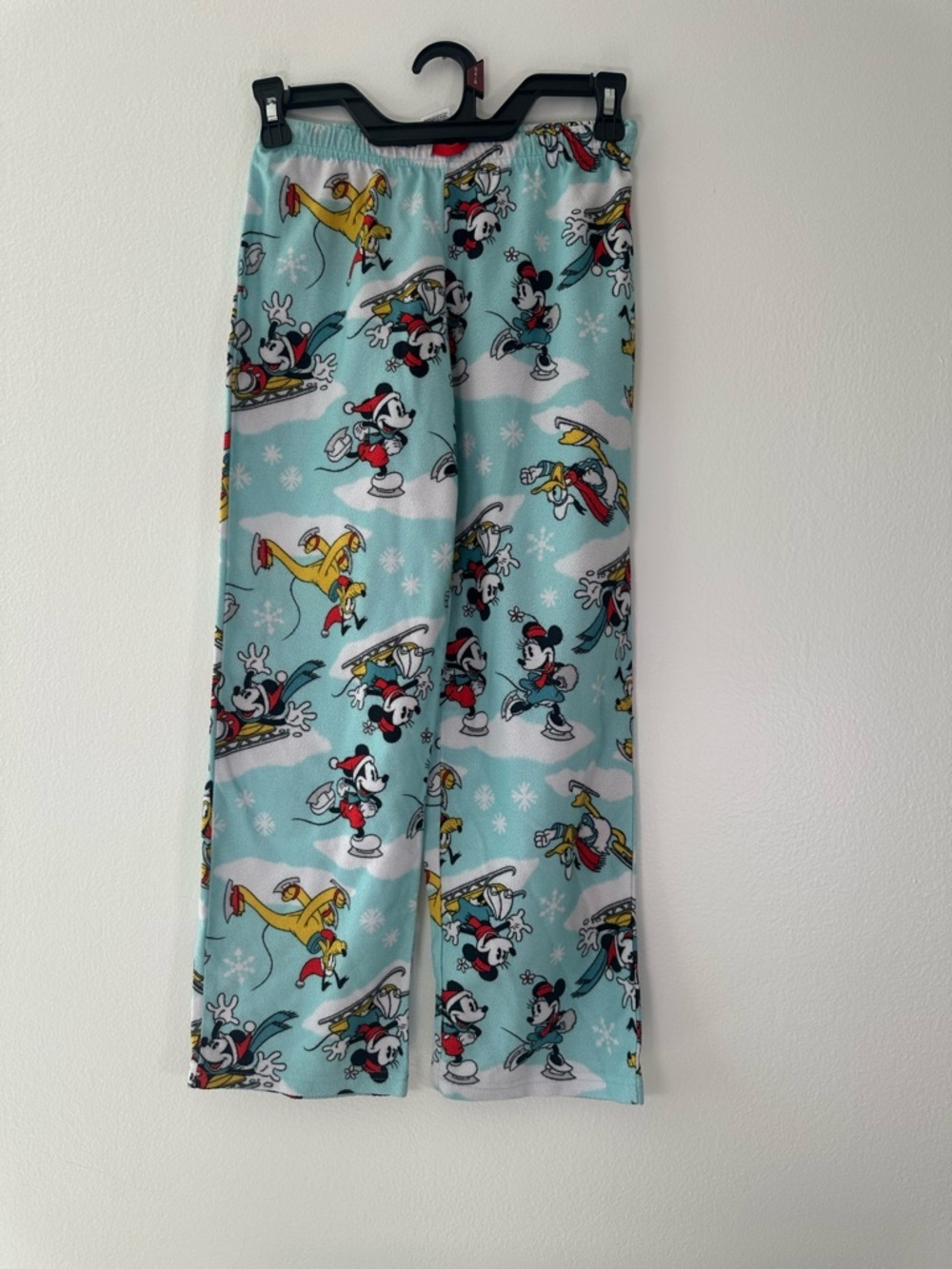 Disney 100 Mickey Pluto Christmas Pajamas Set Kids Size 10 Fleece Blue - Picture 5 of 7